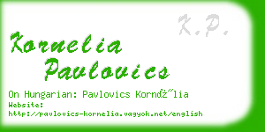 kornelia pavlovics business card